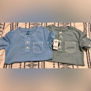 OshKosh B'gosh Kids Button Down Shirts - Sky Blue and Teal